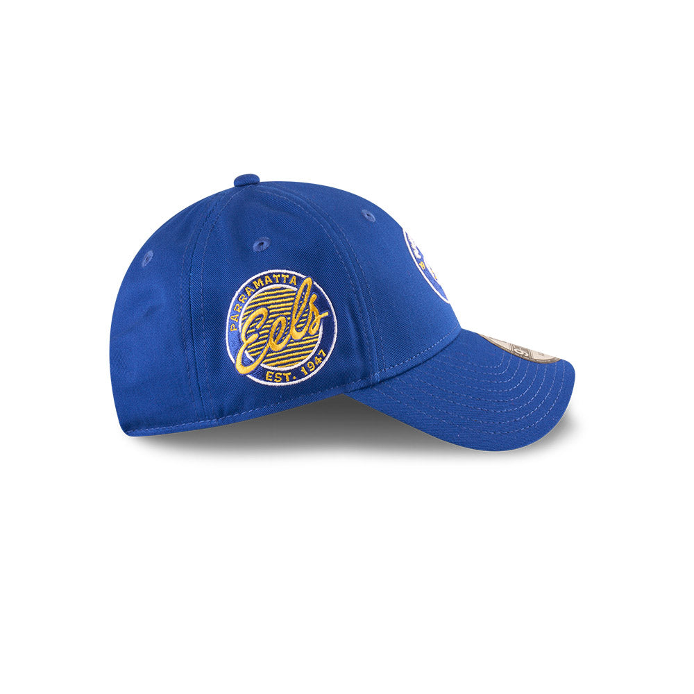 Parramatta Eels Youth Hat - NRL 2025 Badged Blue OTC 9Forty Kids Strapback Cap - New Era
